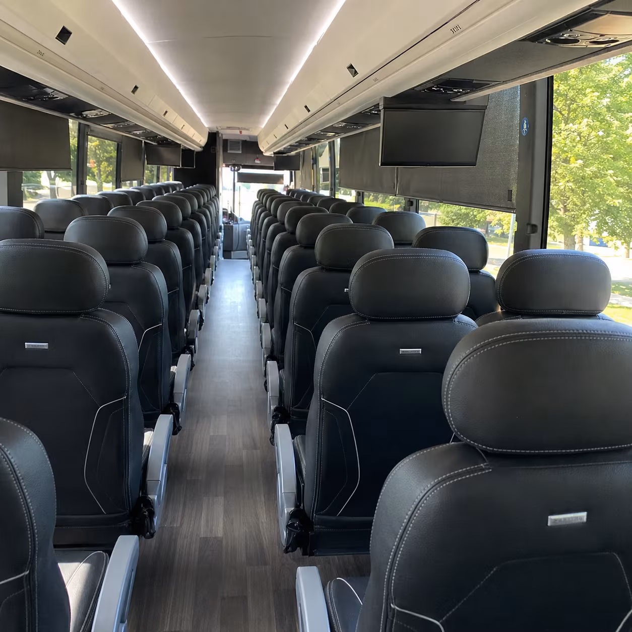 murray charter bus rental interior